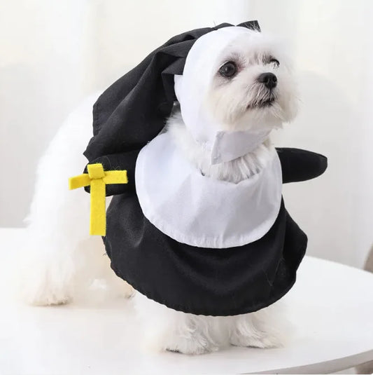 Get Your Furry Friend Ready for Halloween with Our Adorable Nun Costume!