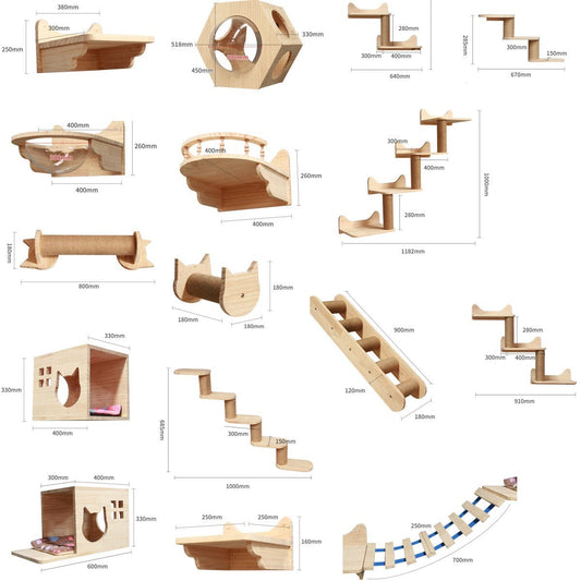 Elevate Your Cat's Playtime with the Ultimate Wall-Mounted Climbing Frame