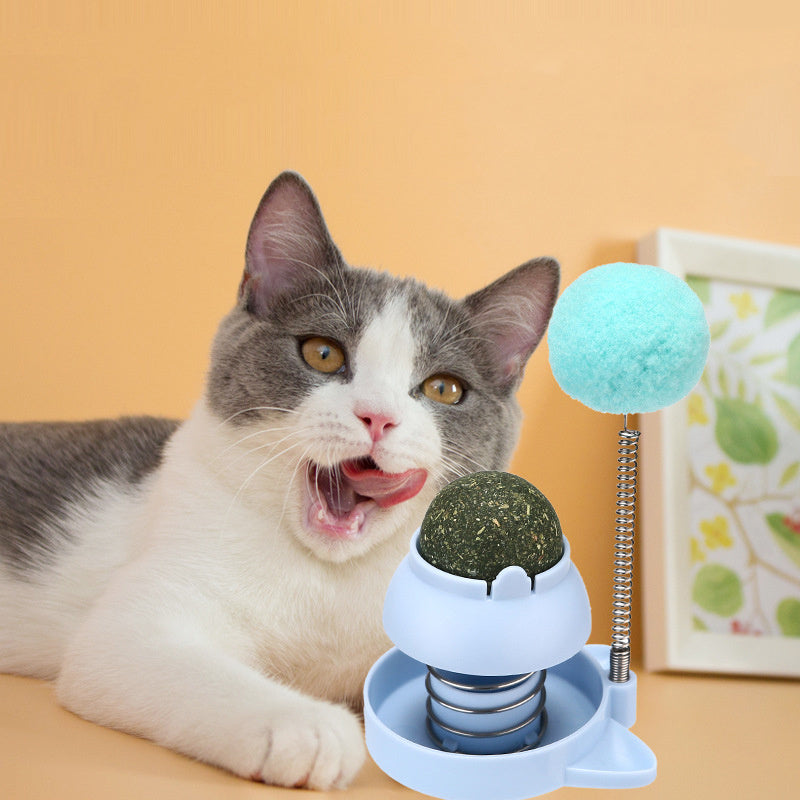 Lucky Cat Licking Music Mint Ball Self-hi To Relieve Boredom And Hair Removal Hairball Mint Grinding Teeth Cleaning Tease Cat Stick Cat Toy