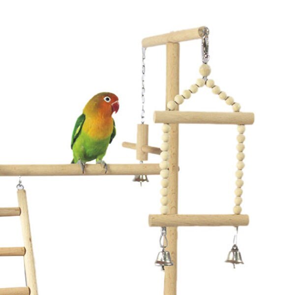 Wooden Small Cockatiel Floor Parrot Standing Stand