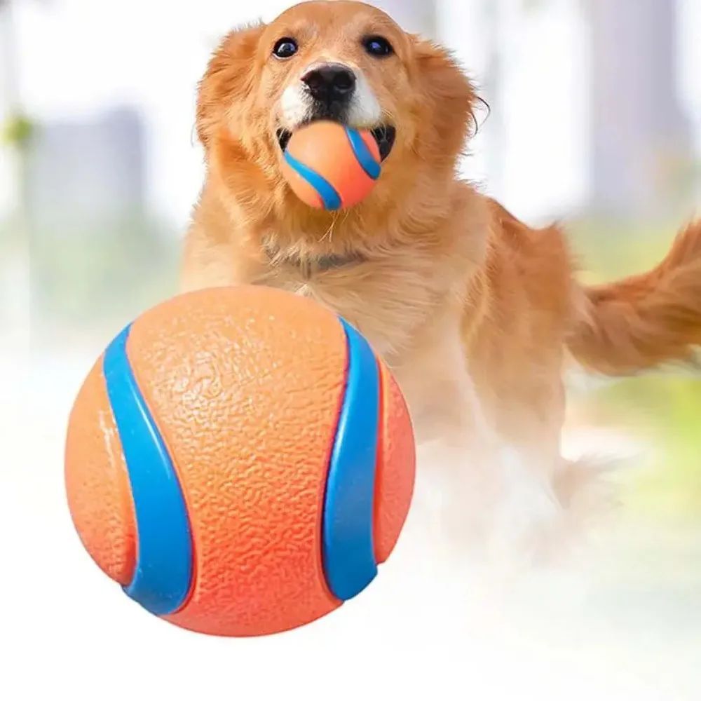 Dog Toy Ball Dog Fetch Ball Toy Tough Pet Ball Puppy Chew Toy Solid Elastic Jumping Ball Pet Accessories For Large Medium Small