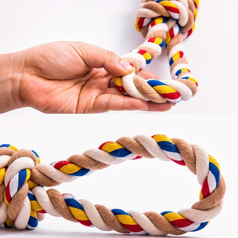 Large Rope Knot Toy For Pet Teeth Grinding Cleaning Cat Dog Boredom Relief Toys Pet Interactive Training Supplies