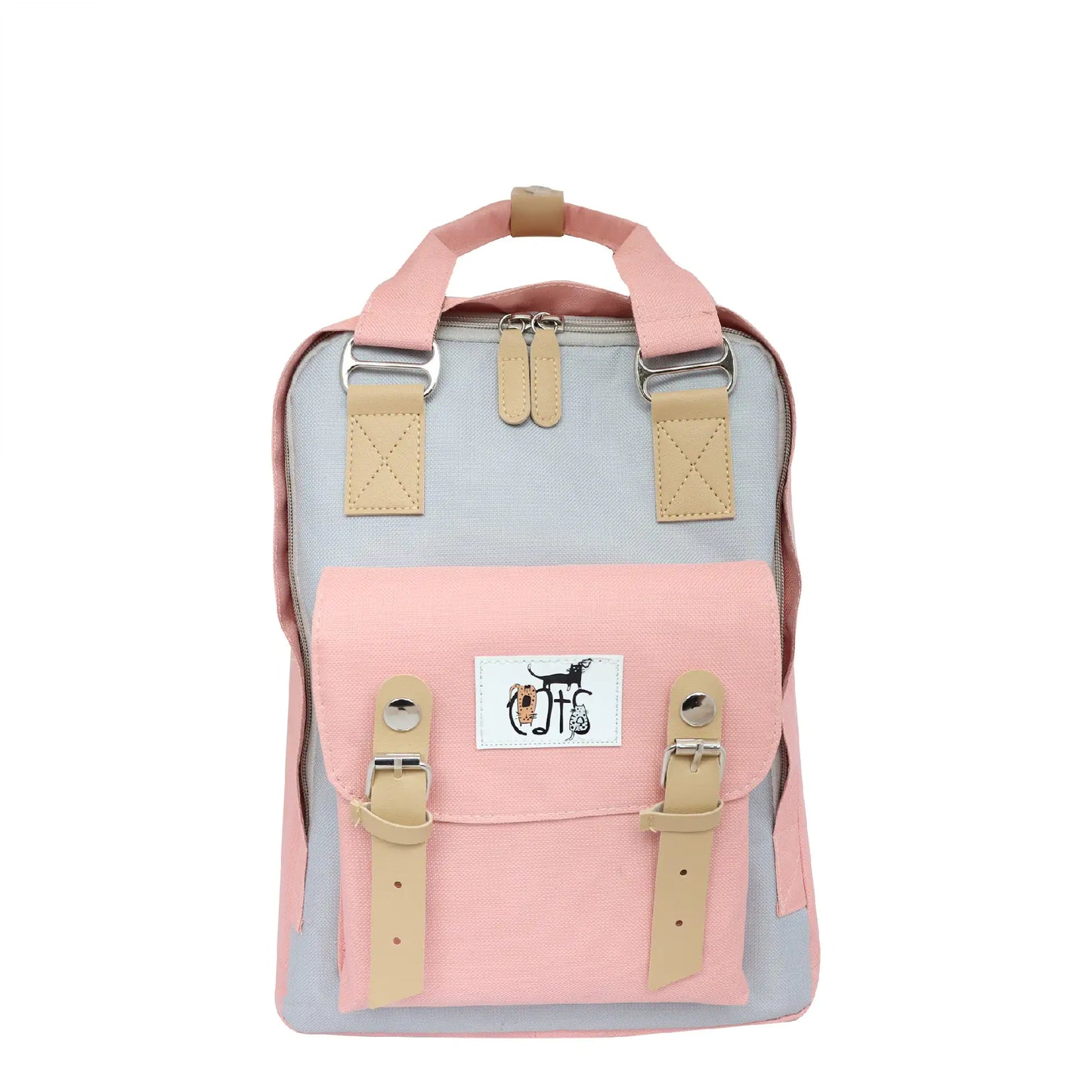 Biggdesign Cats Backpack with USB Port, Pink