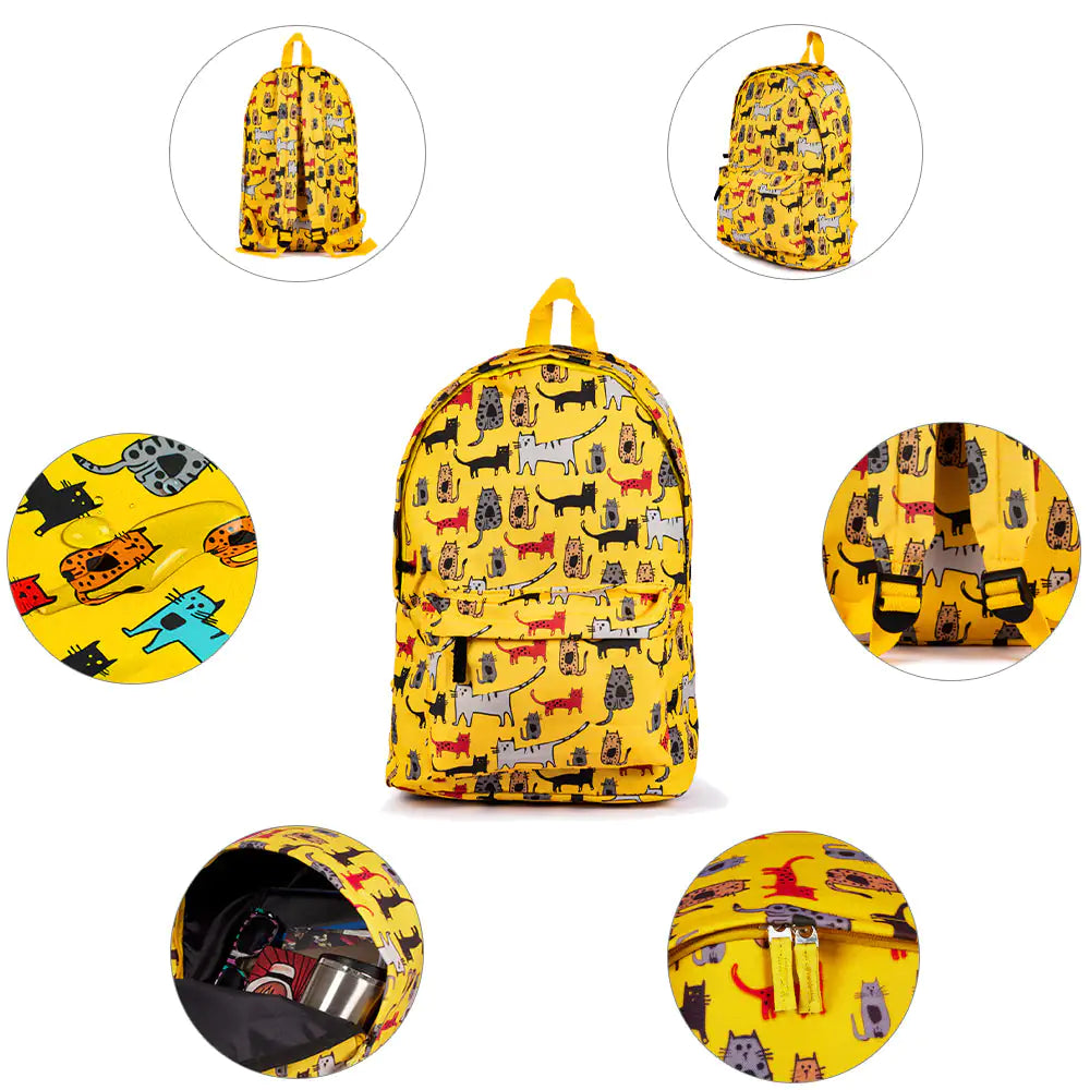 Biggdesign Cats Yellow Backpack