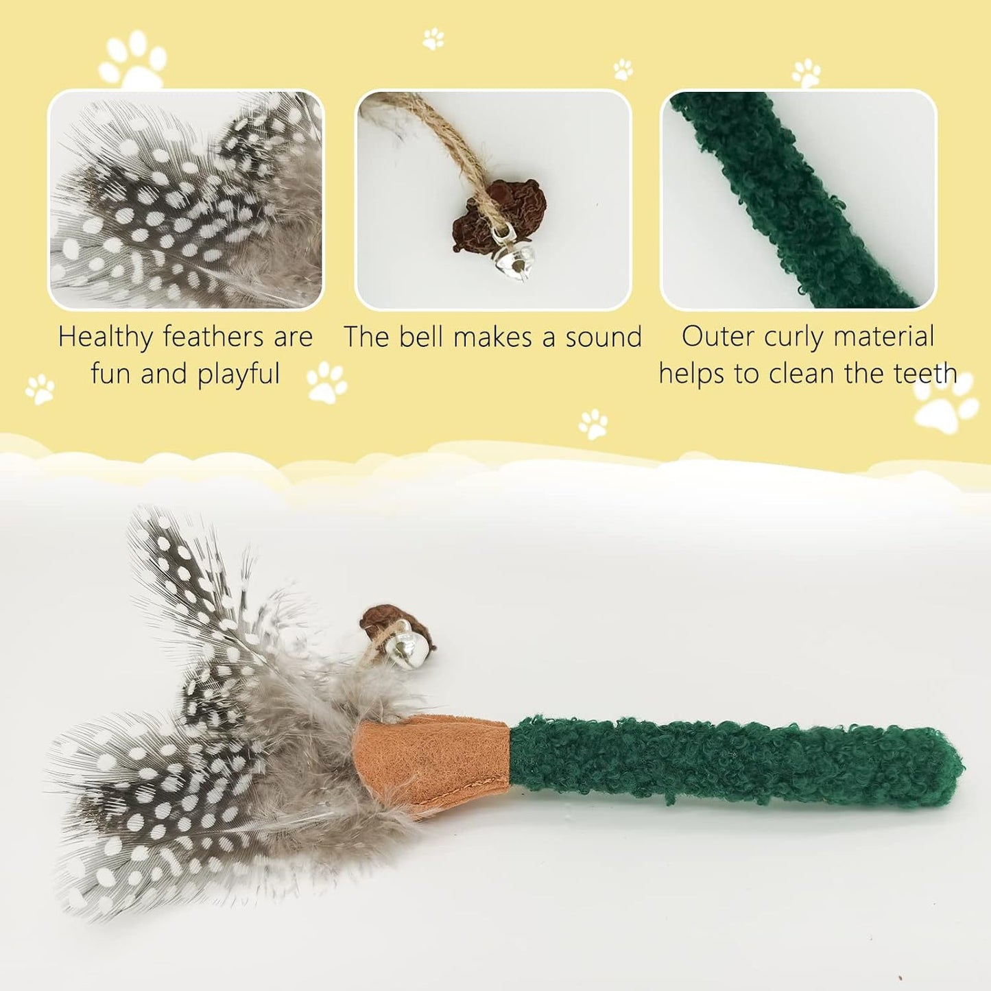 Cat Chew Sticks Catnip Chew Toys With Feather Funny Cat Feather Toys Silvervine Sticks For Cats Teeth Cleaning Chewing Relax