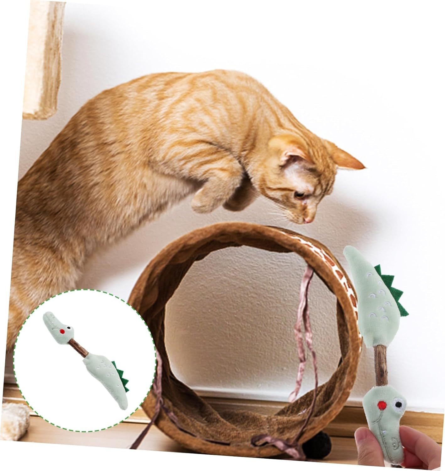 Cat Toy Kitten Toys Teeth Cleaning Toys Silvervine Sticks Cat Silvervine Stick Chew Sticks For Cats Cat Interaction Toys Kitten Plaything Cat Teaser Polygonum Wood The Cat