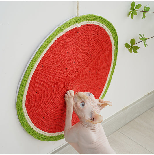 Cat Supplies Watermelon Cat Linen Mat Cat Daily Necessities Sisal Cat Claw Board