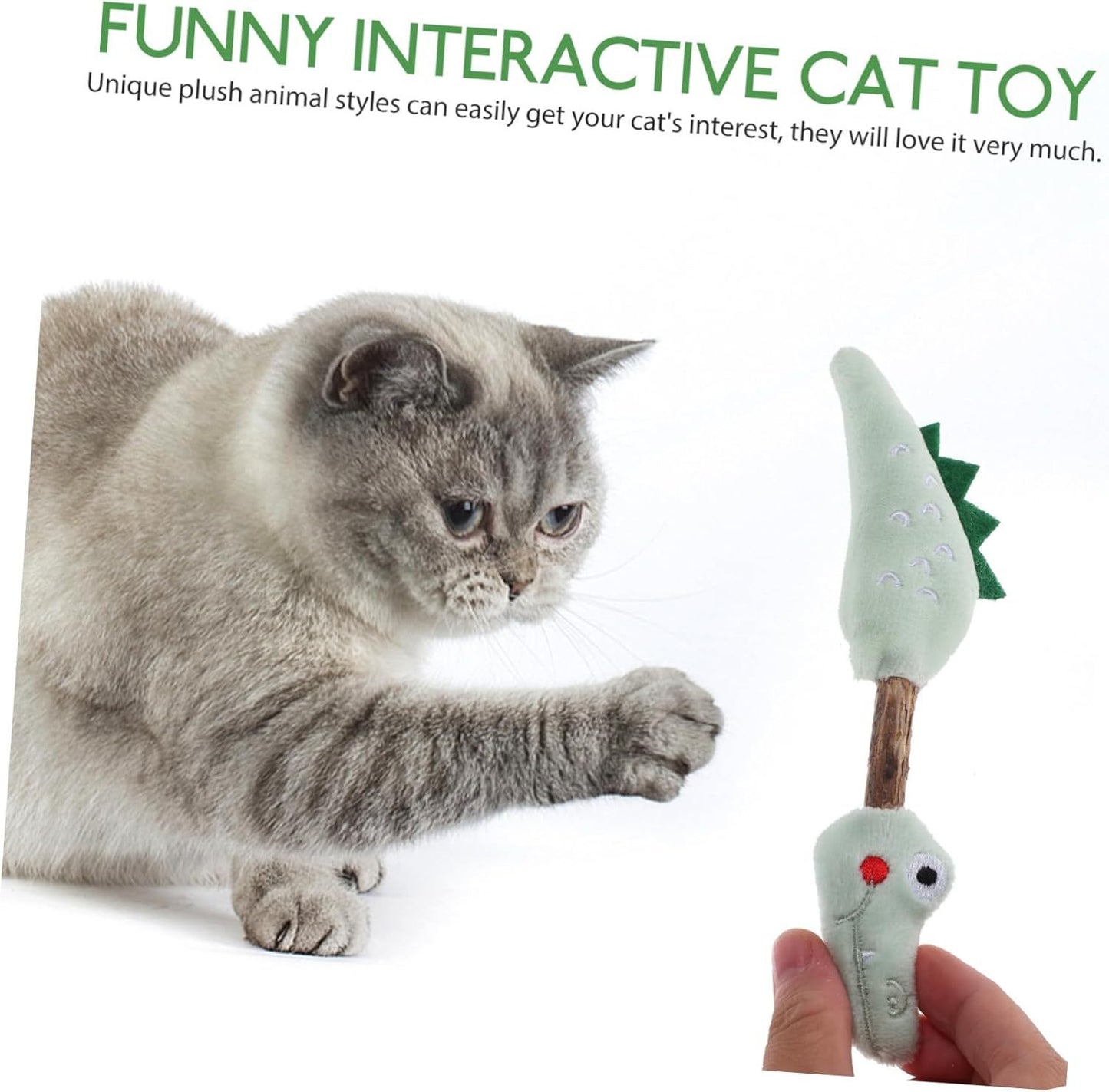 Cat Toy Kitten Toys Teeth Cleaning Toys Silvervine Sticks Cat Silvervine Stick Chew Sticks For Cats Cat Interaction Toys Kitten Plaything Cat Teaser Polygonum Wood The Cat