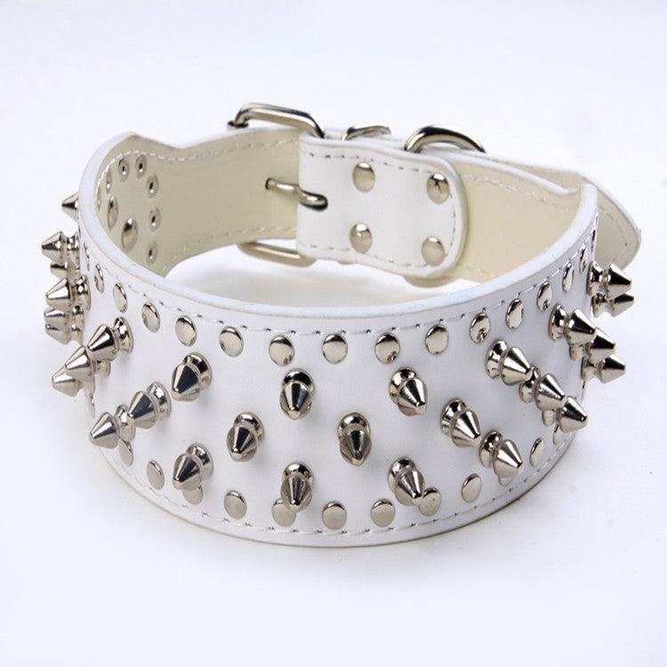 Pet collar large dog rivet collar