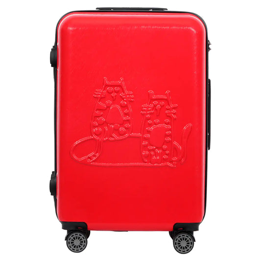 Biggdesign Cats Suitcase Luggage, Red, Large