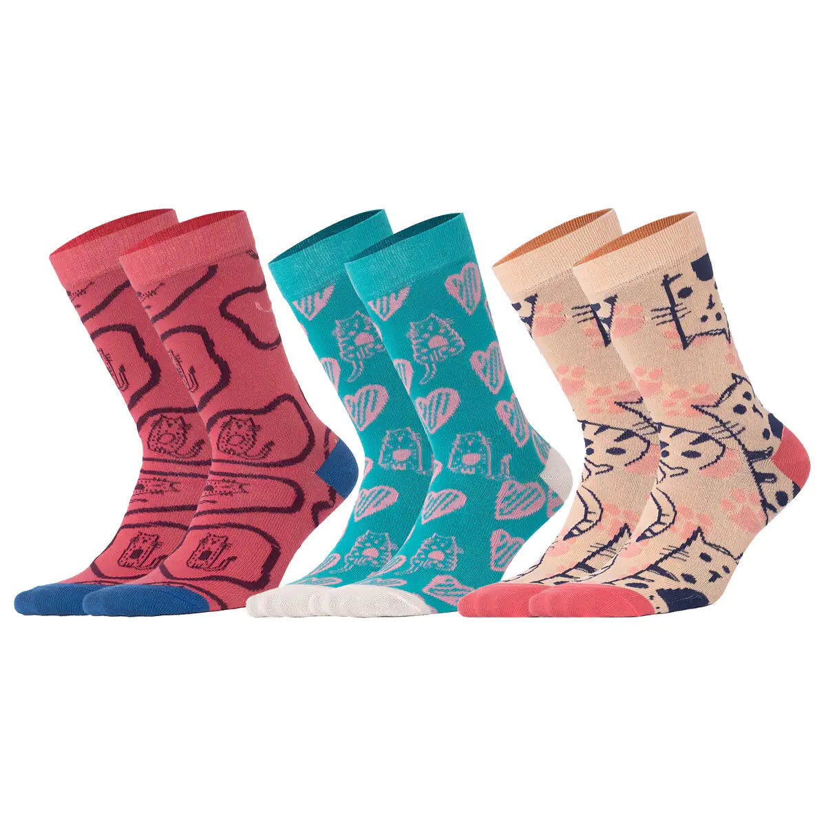 Biggdesign Cats 5 Pcs Women Socket Socks