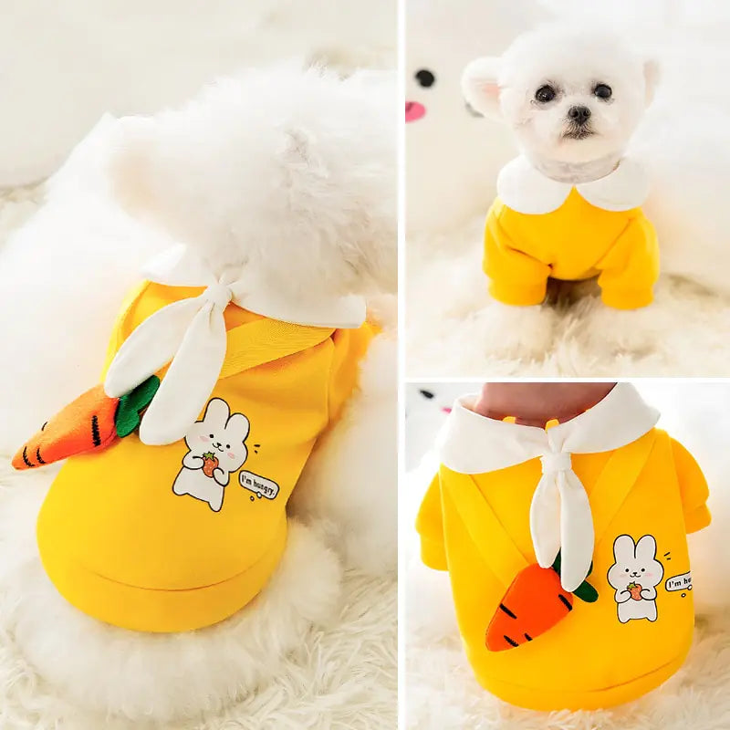 Cartoon Dog Clothes Cute Bow Tie Satchel Pet Clothing for Small Dogs