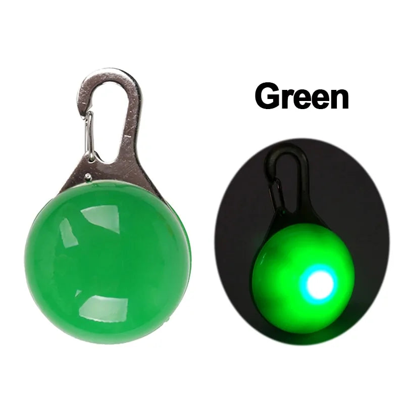 LED Pet Dog Collar for Night Safety, Nylon Leash with Glow-in-the-Dark Feature