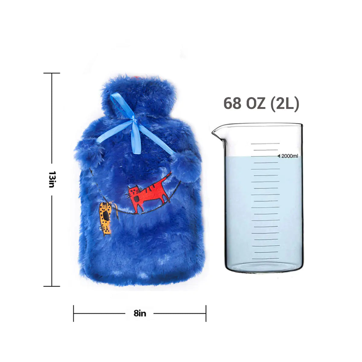 Biggdesign Cats Blue Hot Water Bottle