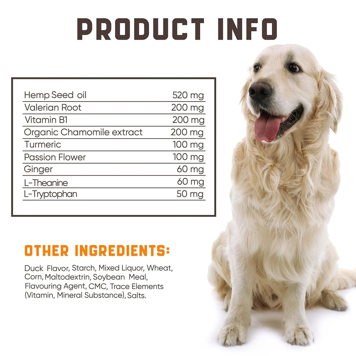 Natural Calming Chews for Dogs with Hemp Oil and Valerian Root   Aid during