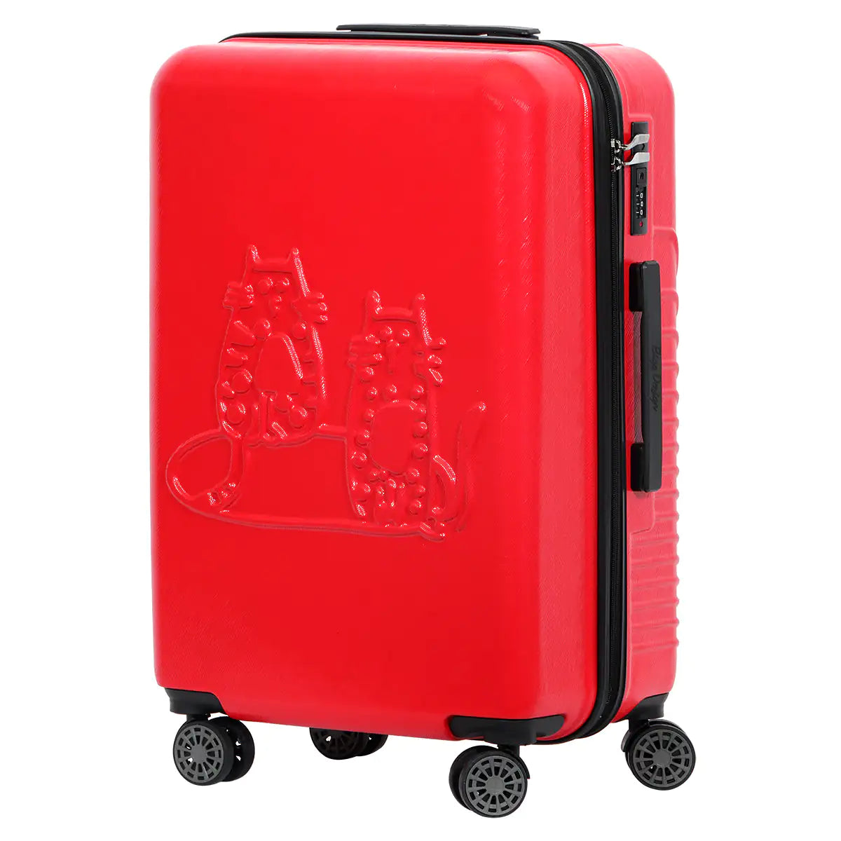 Biggdesign Cats Suitcase Luggage, Red, Medium