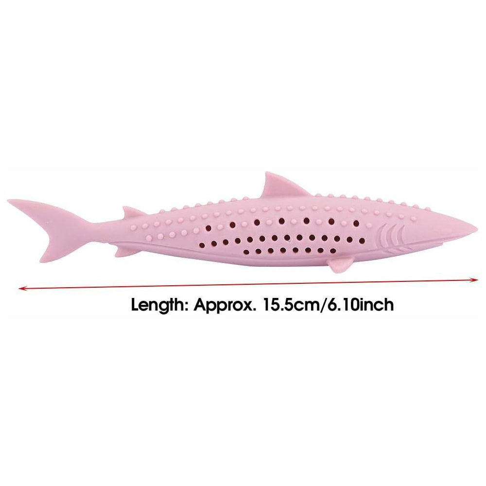 Interactive Cat Fish Shape Chew Toy Silicone Pet Cat Catnip Molar Teeth Cleaning Simulation Fish Shape Training Interactive Toy