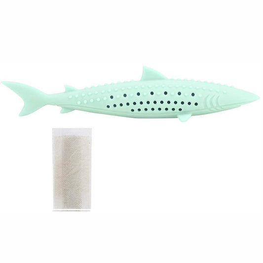 Interactive Cat Fish Shape Chew Toy Silicone Pet Cat Catnip Molar Teeth Cleaning Simulation Fish Shape Training Interactive Toy