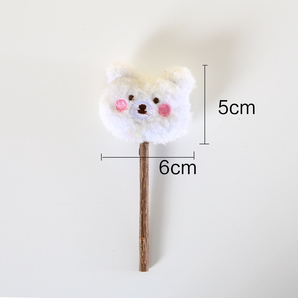 Cartoon Plush Rainbow Christmas Tiger Molar Stick