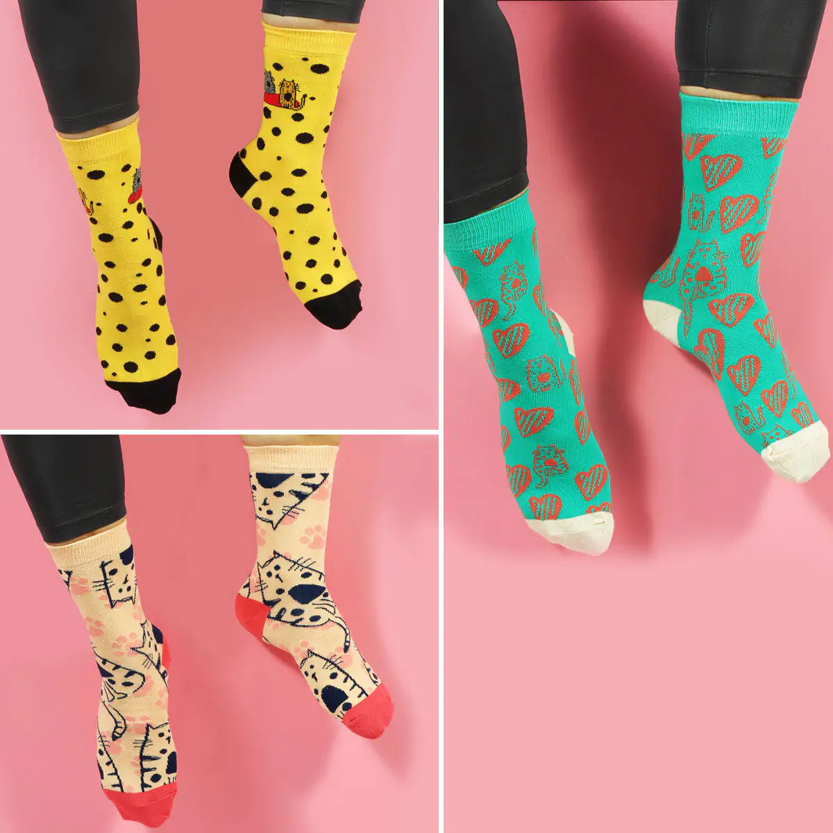 Biggdesign Cats 5 Pcs Women Socket Socks