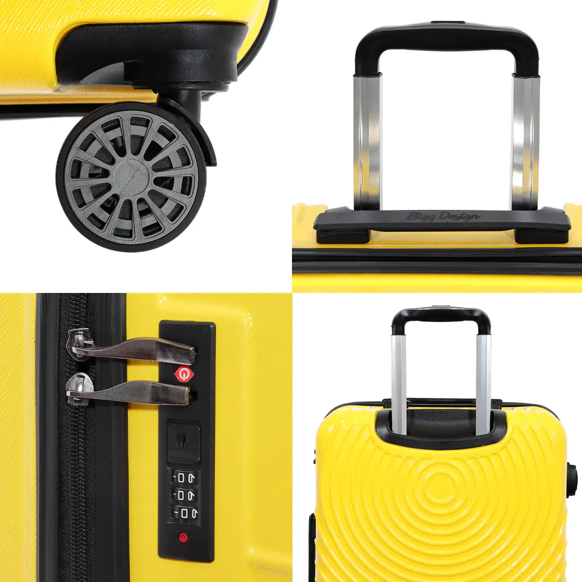 Biggdesign Cats Suitcase Luggage, Yellow, Large